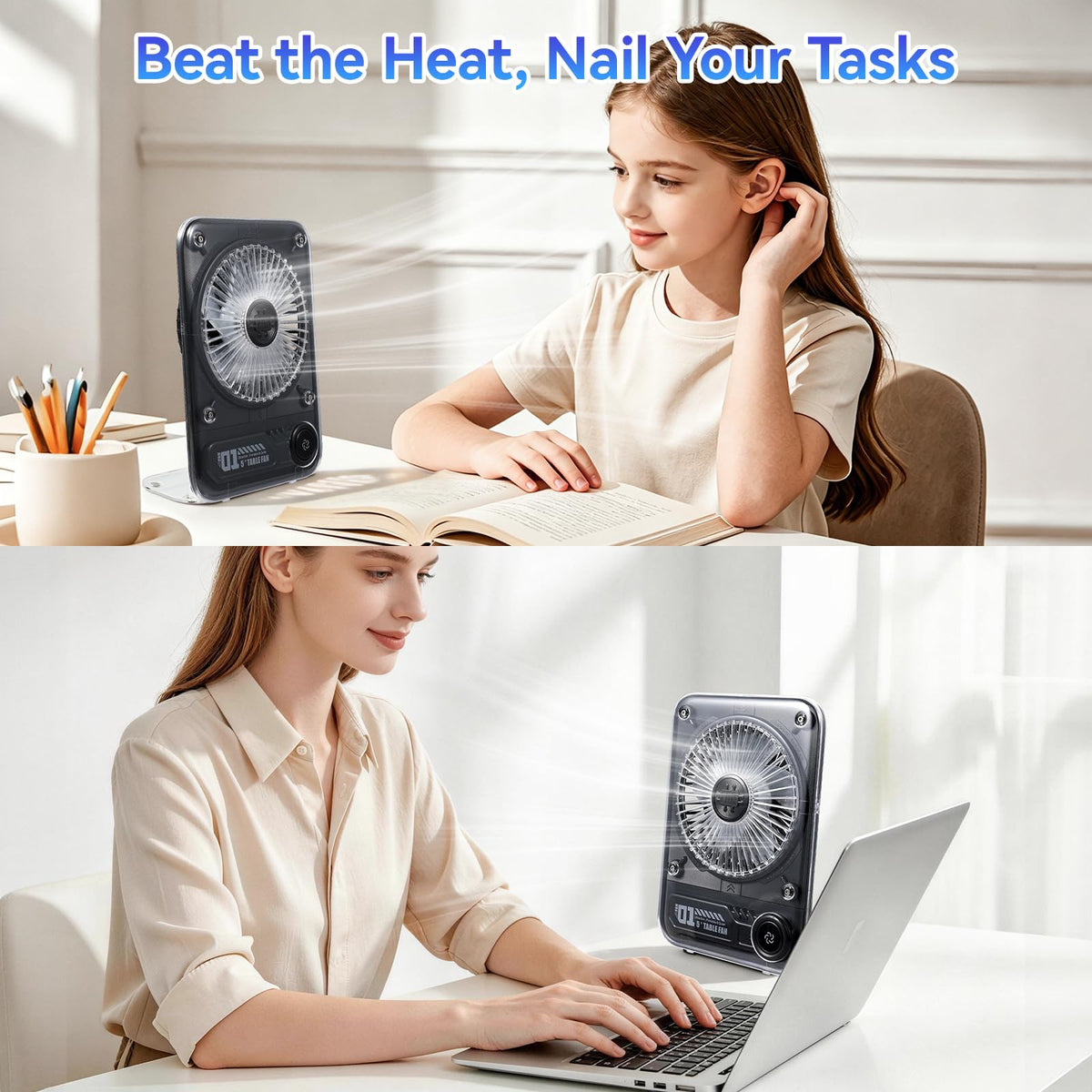 8.6 Inch Rechargeable Portable Desk Fan S281
