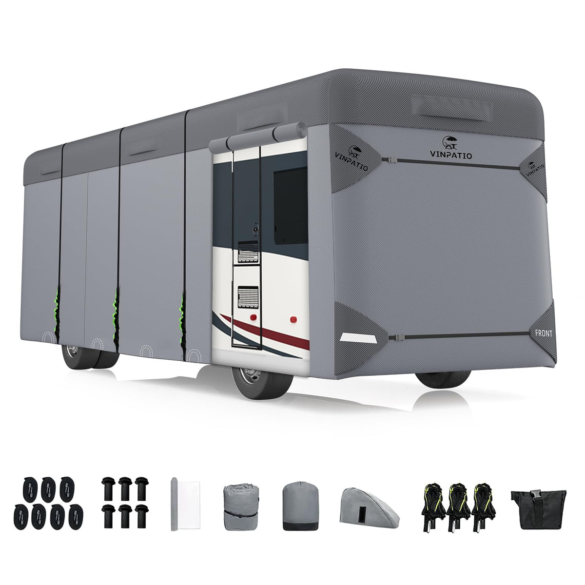 Class A RV Cover 7 Layers 34'-37' Windproof Waterproof C7289