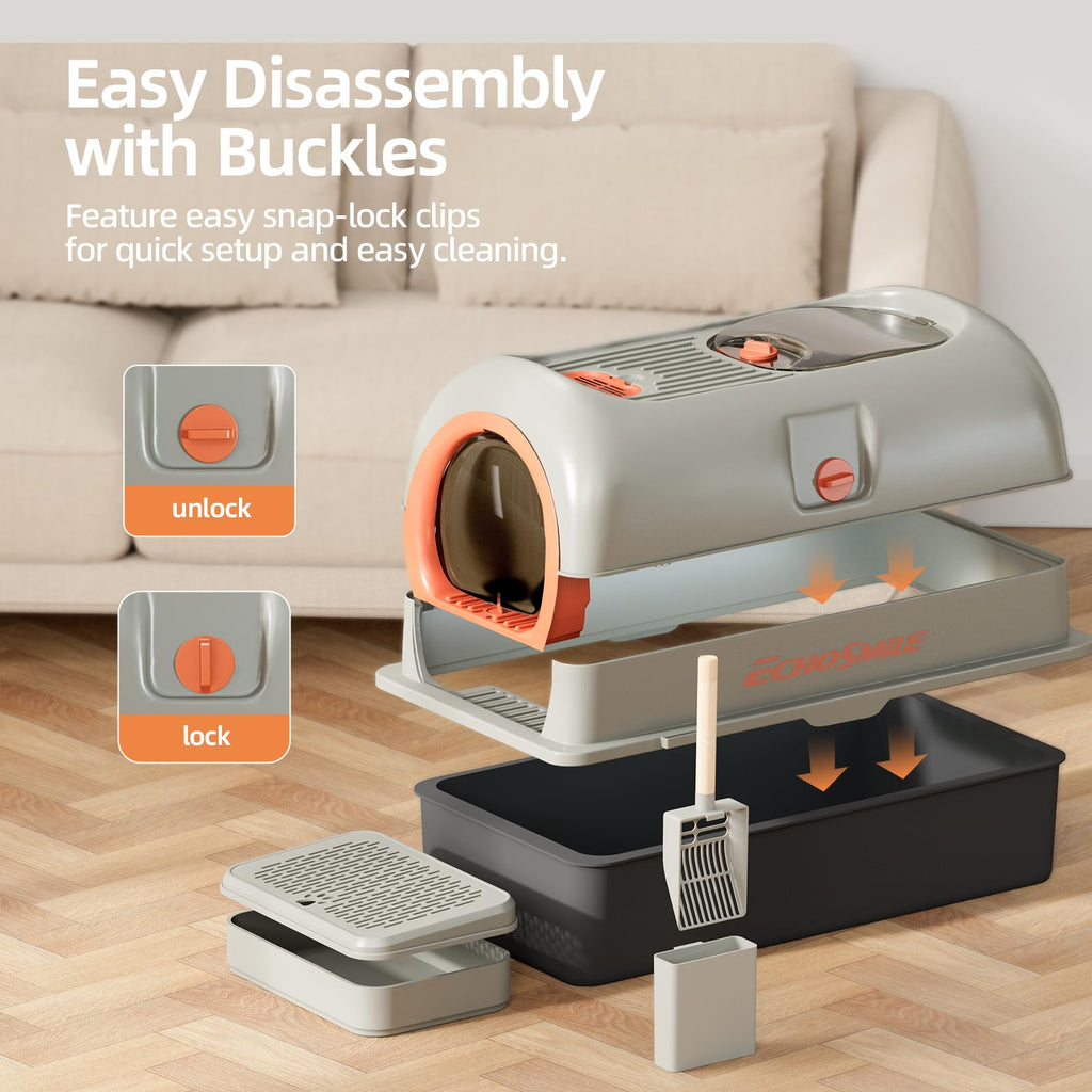Stainless Steel Cat Litter Box with Lid F2885