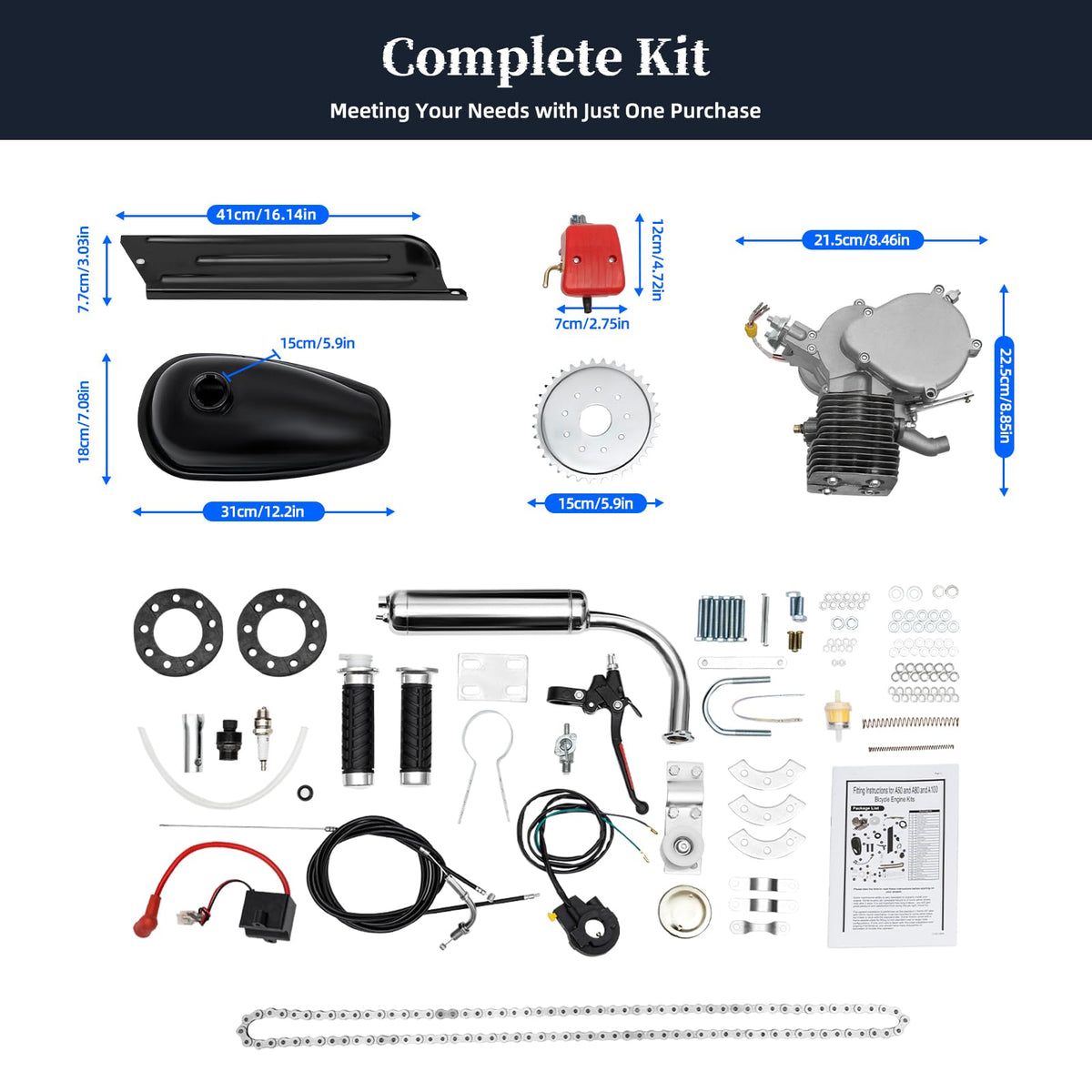 100CC 2 Stroke Bicycle Engine Kit L63585