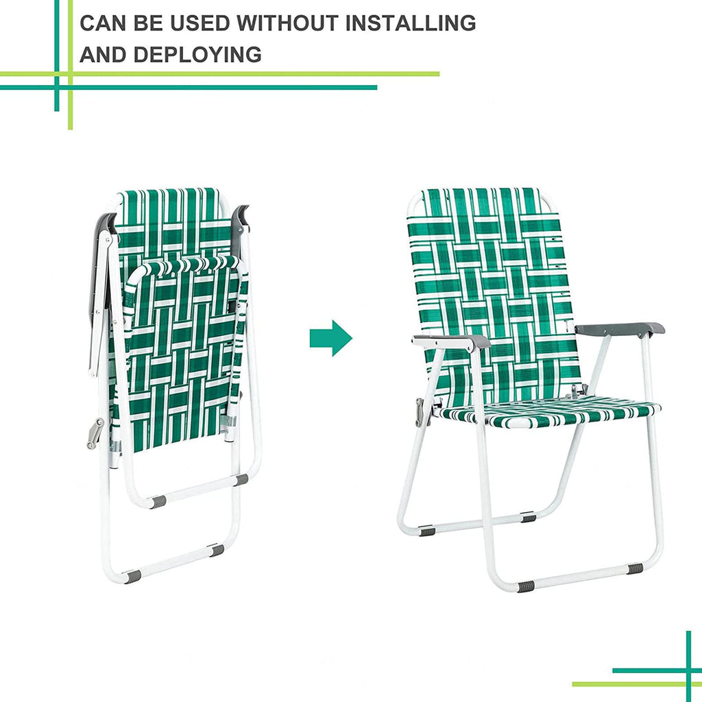 Folding Webbing Chair Set, 2 Pack B7897