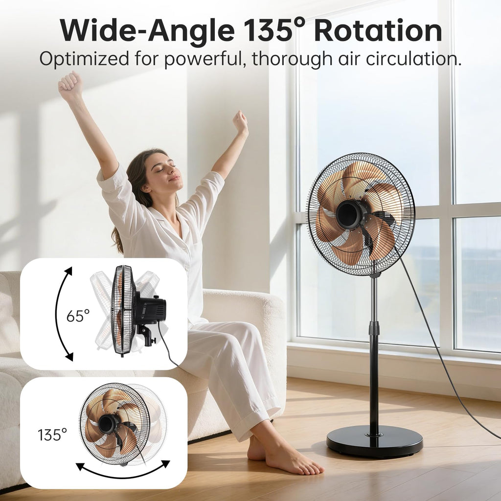 18 Inch Oscillating Metal Stand Fan K198