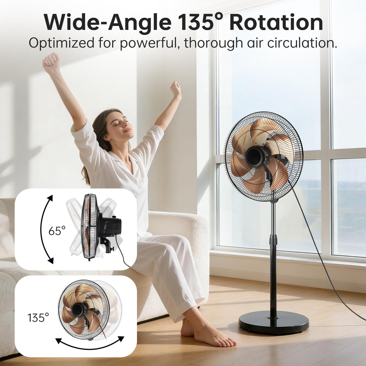 18 Inch Oscillating Metal Stand Fan K198