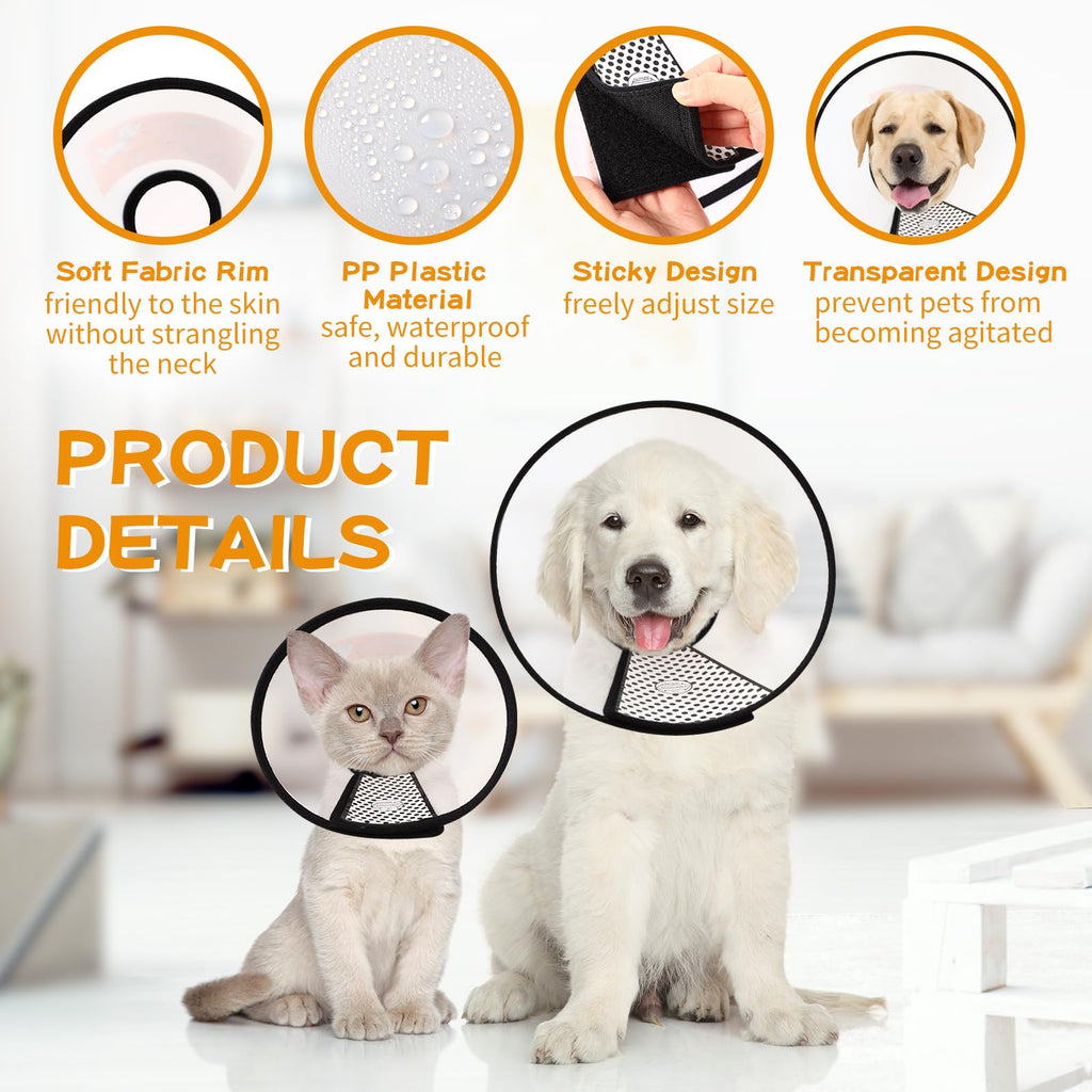 9 Pcs Adjustable Soft Dog Cone Collar Set X317695