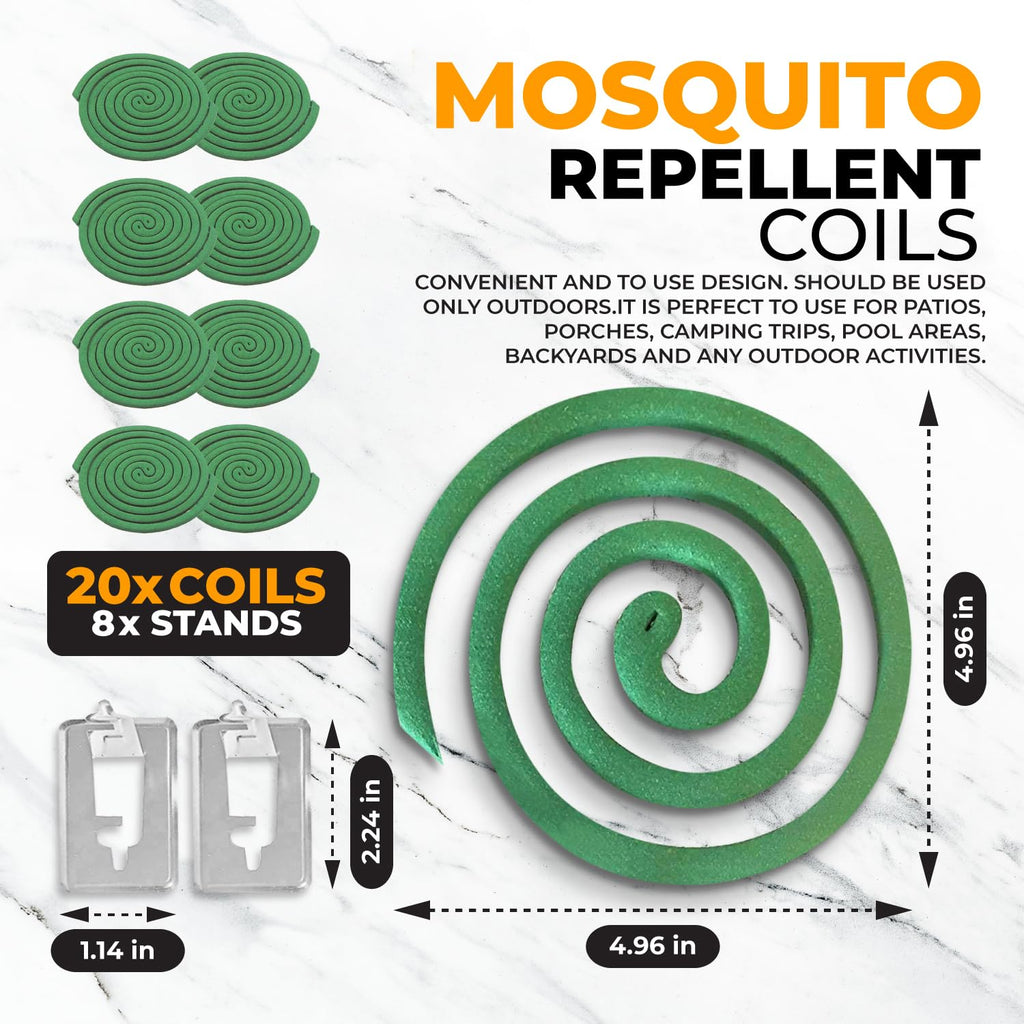Mosquito Repellent Coils 20 Coils 8 Coil Stands Y560