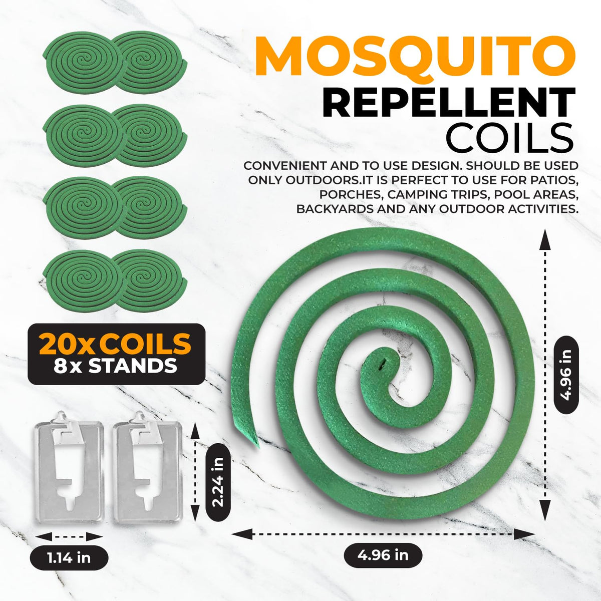 Mosquito Repellent Coils 20 Coils 8 Coil Stands Y560