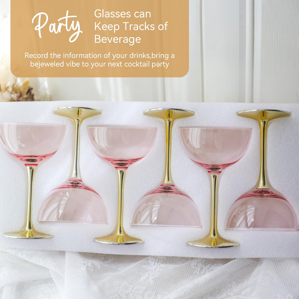 Pink Martini Glasses Set of 6 F2641
