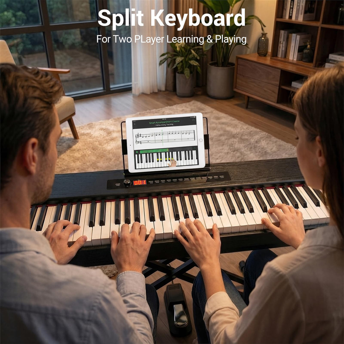 88-Key Weighted Digital Piano with X Stand and Sustain Pedal U40193
