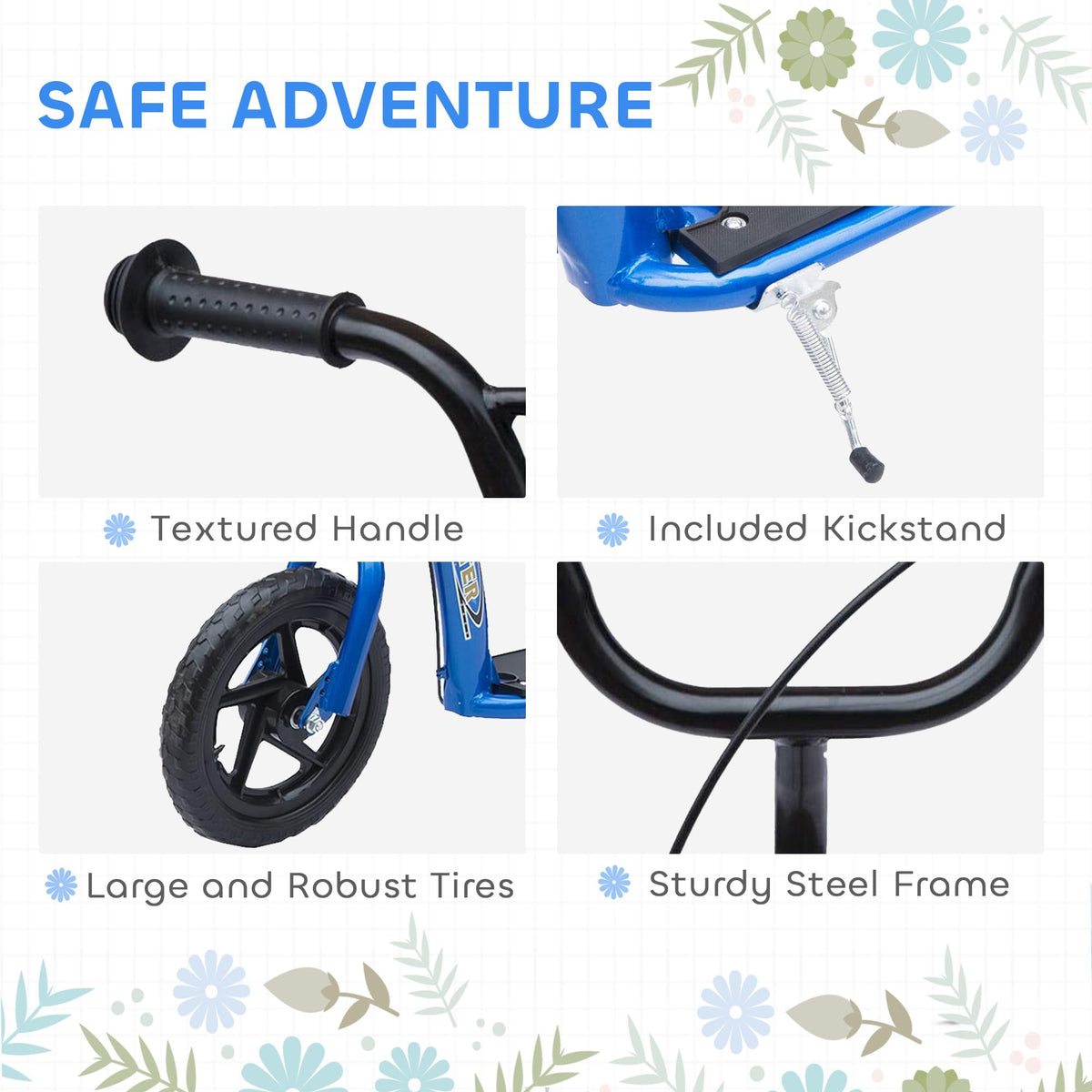 Kick Scooter for Kids 5-12 Years Old 12" EVA Tyres A714012