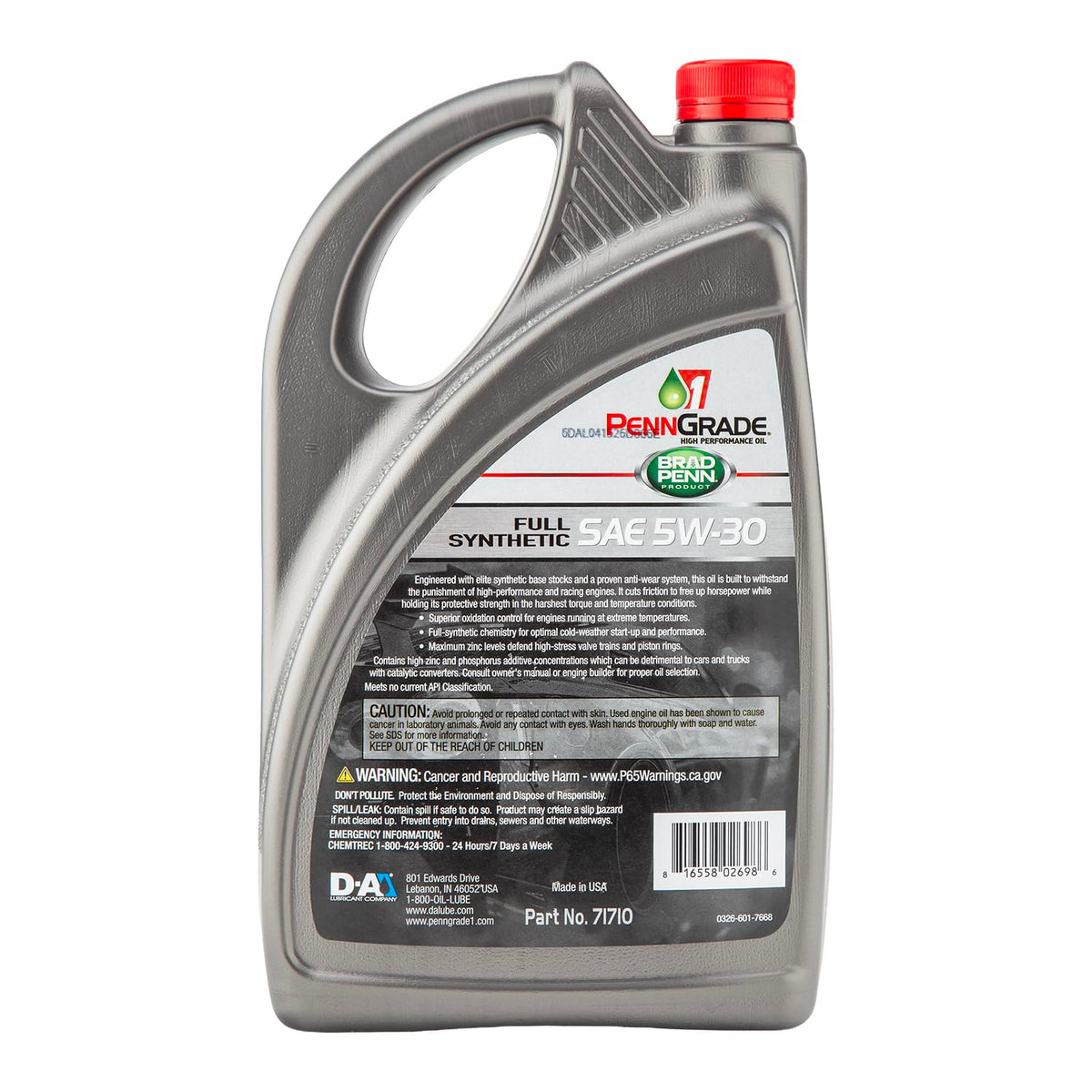 Full Synthetic SAE 50W-30 Motor Oil 5 Quart Z4372