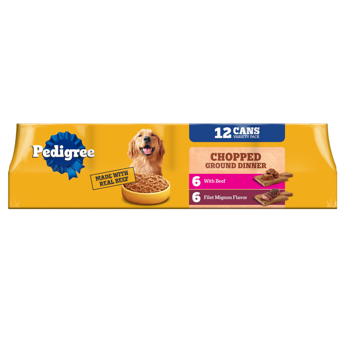 Beef Ground Dinner Wet Dog Food 13.2 oz 12 Count M15881