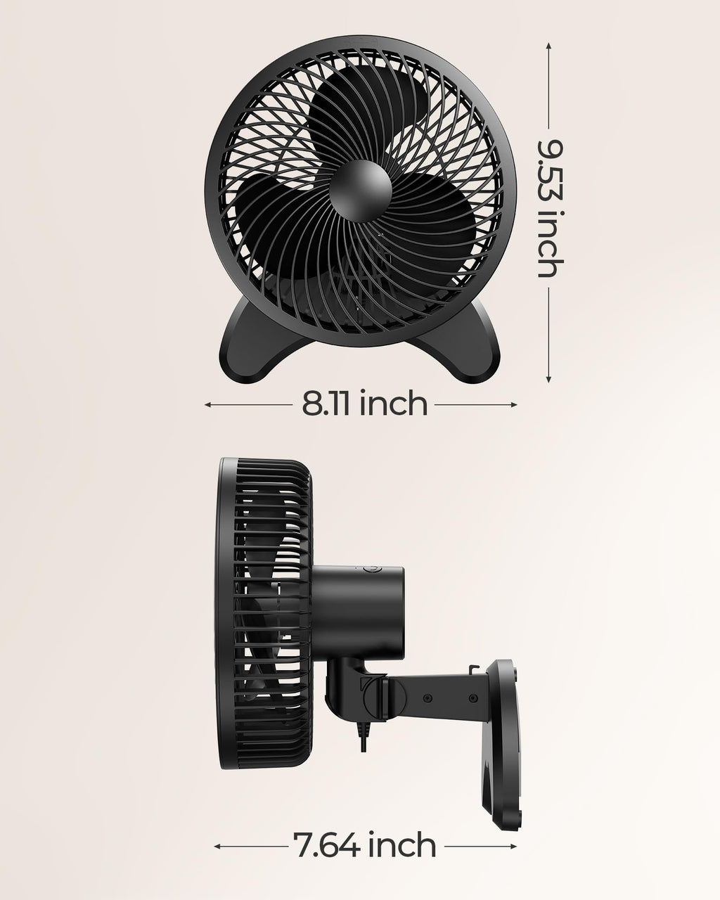 8'' Wall Mount Fan with Timer I432878