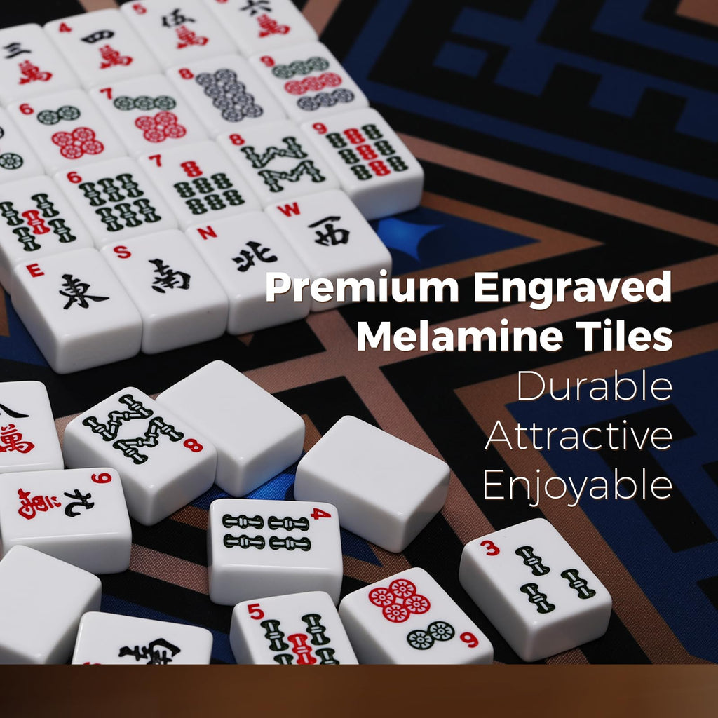 American Mahjong Set with 166 White Tiles and Racks R48047
