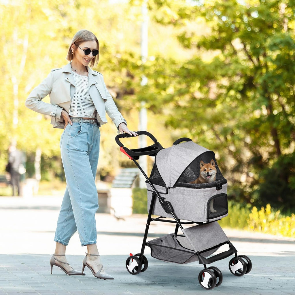 3 in1 Foldable Pet Stroller with 4 Wheels E8761