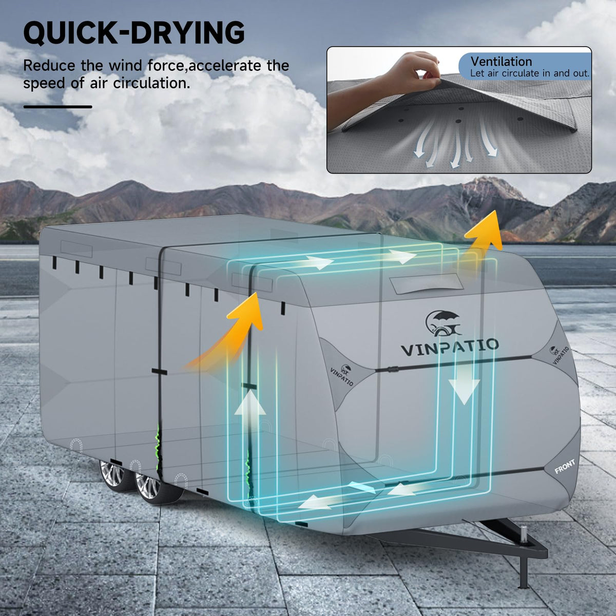 7 Layers Travel Trailer Cover Fits 30'-33' B917