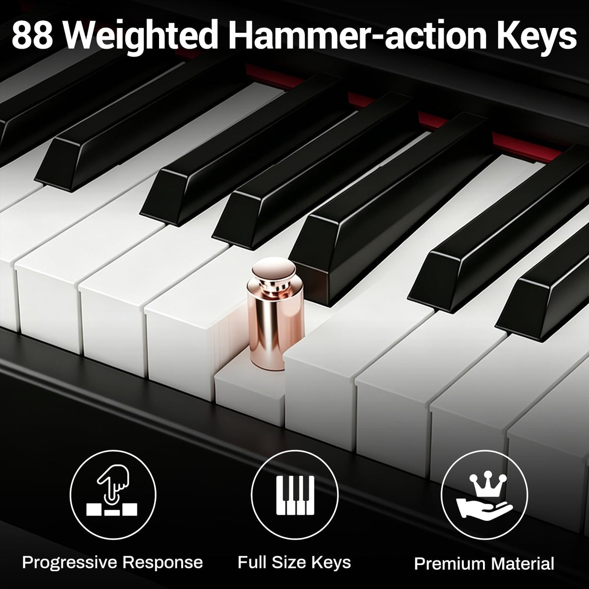 88-Key Weighted Digital Piano with X Stand and Sustain Pedal U40193
