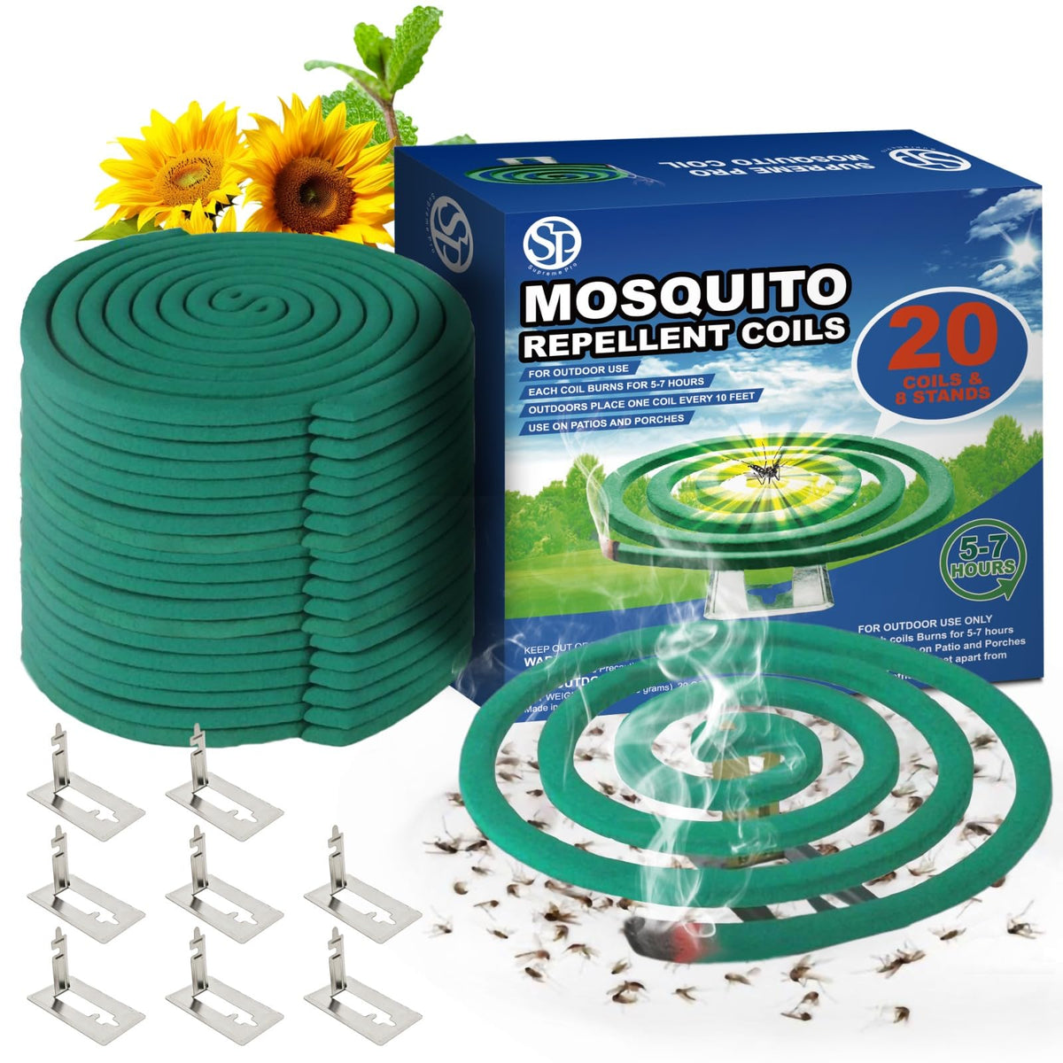 Mosquito Repellent Coils 20 Coils 8 Coil Stands Y560