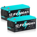 12V 300Ah LiFePO4 Deep Cycle Lithium Battery 2Pack W4714