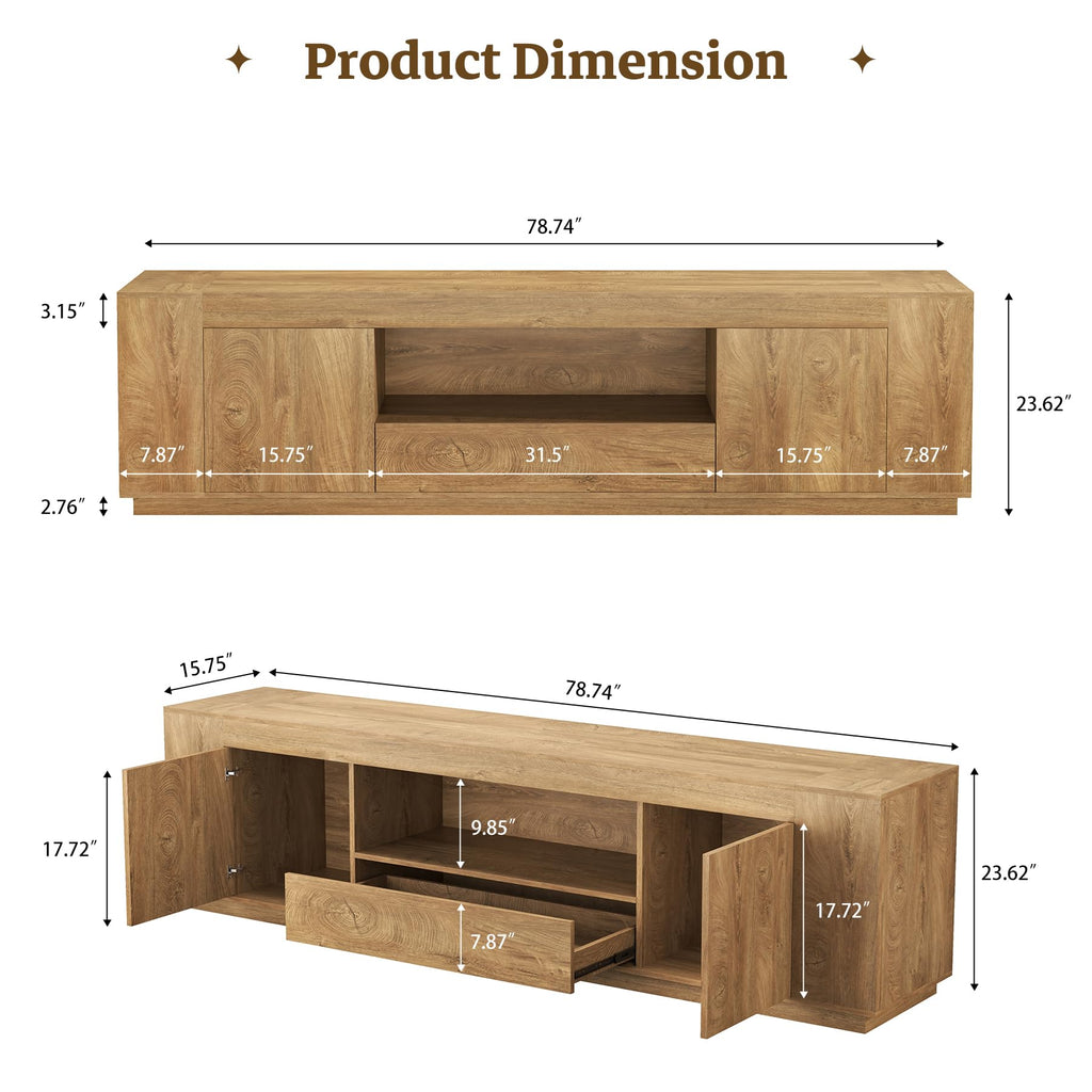 Natural Oak Brown TV Stands B336