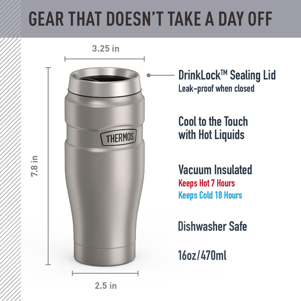 Stainless Steel Vacuum-Insulated Travel Tumbler 16 Ounce V97915
