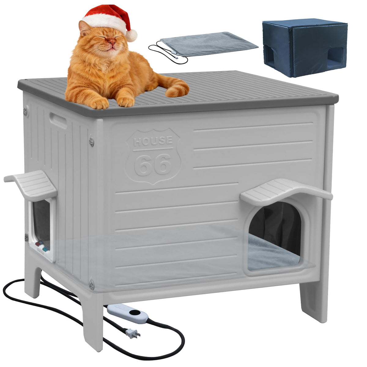 Insulated Heated Cat House W5492