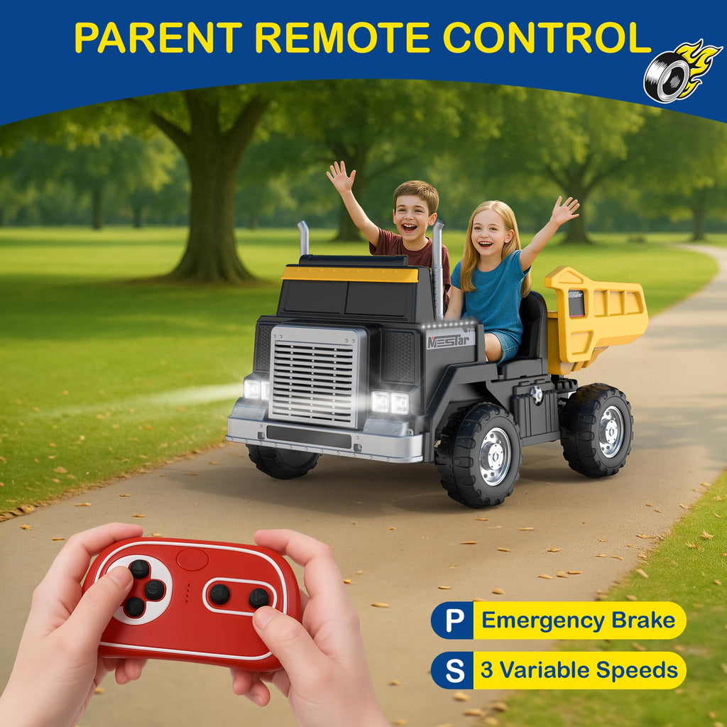 24V 4WD Ride On Dump Truck with 400W Motors H54626