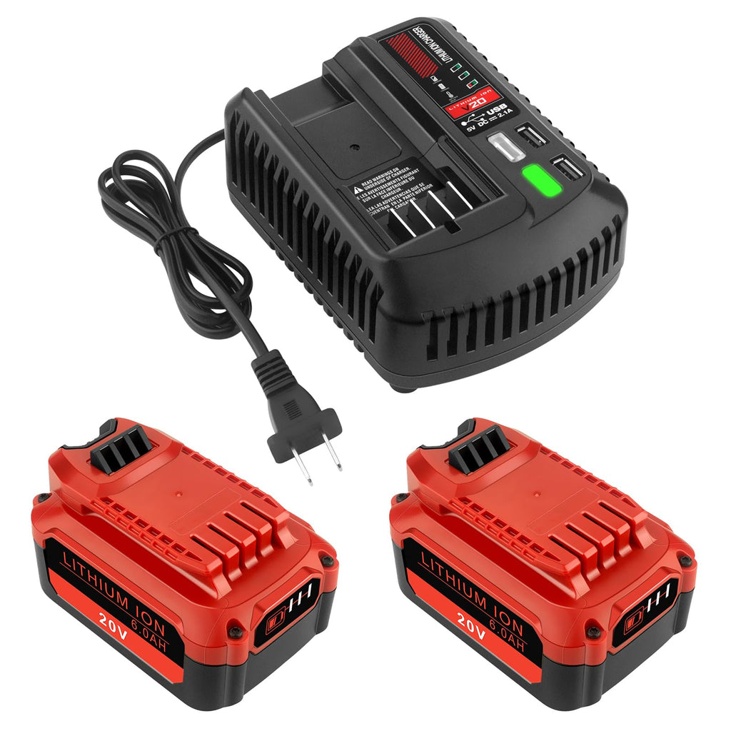 20V 6.0Ah Lithium ion Batteries and Charger Kit Z53402