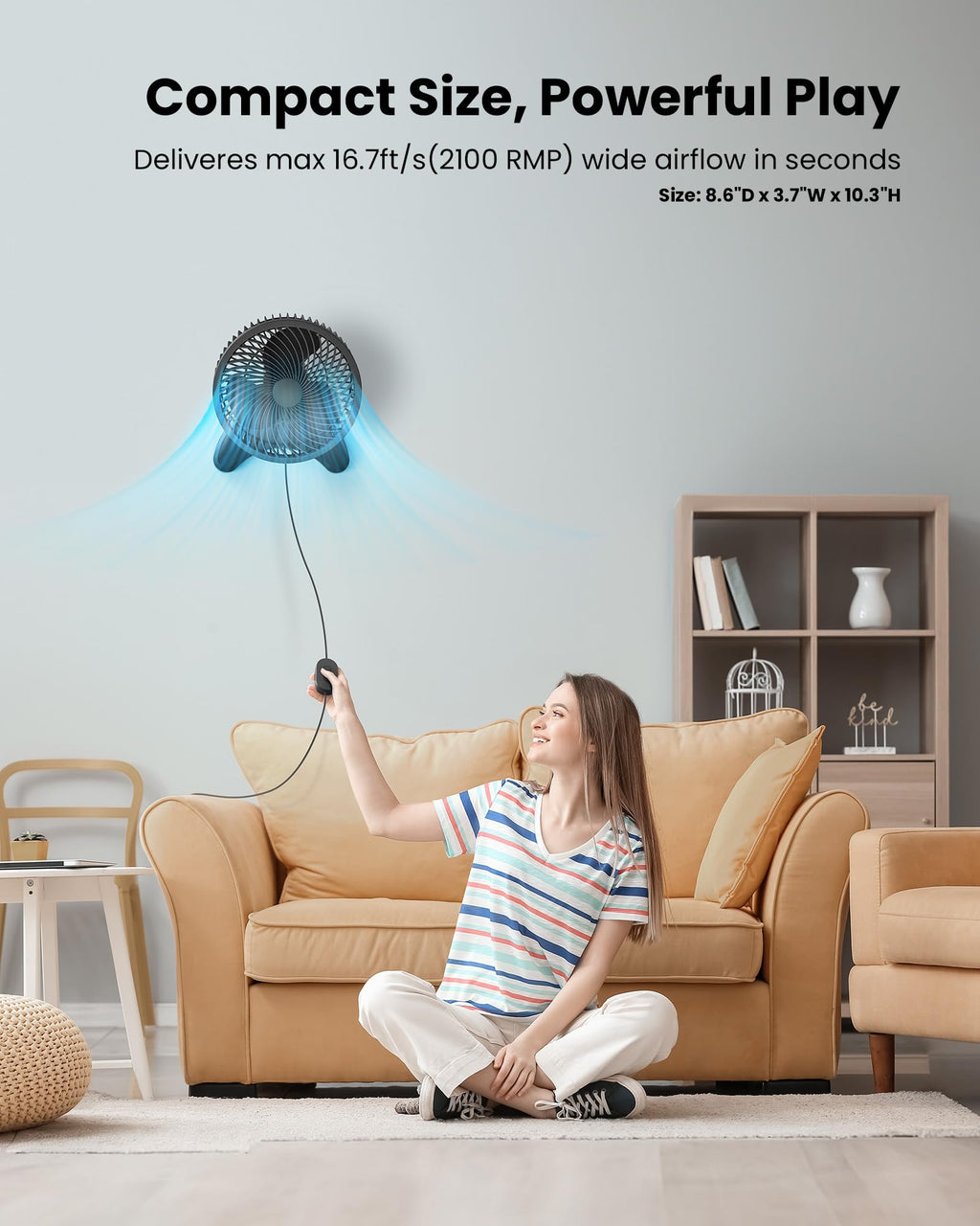 8'' Wall Mount Fan with Timer I432878