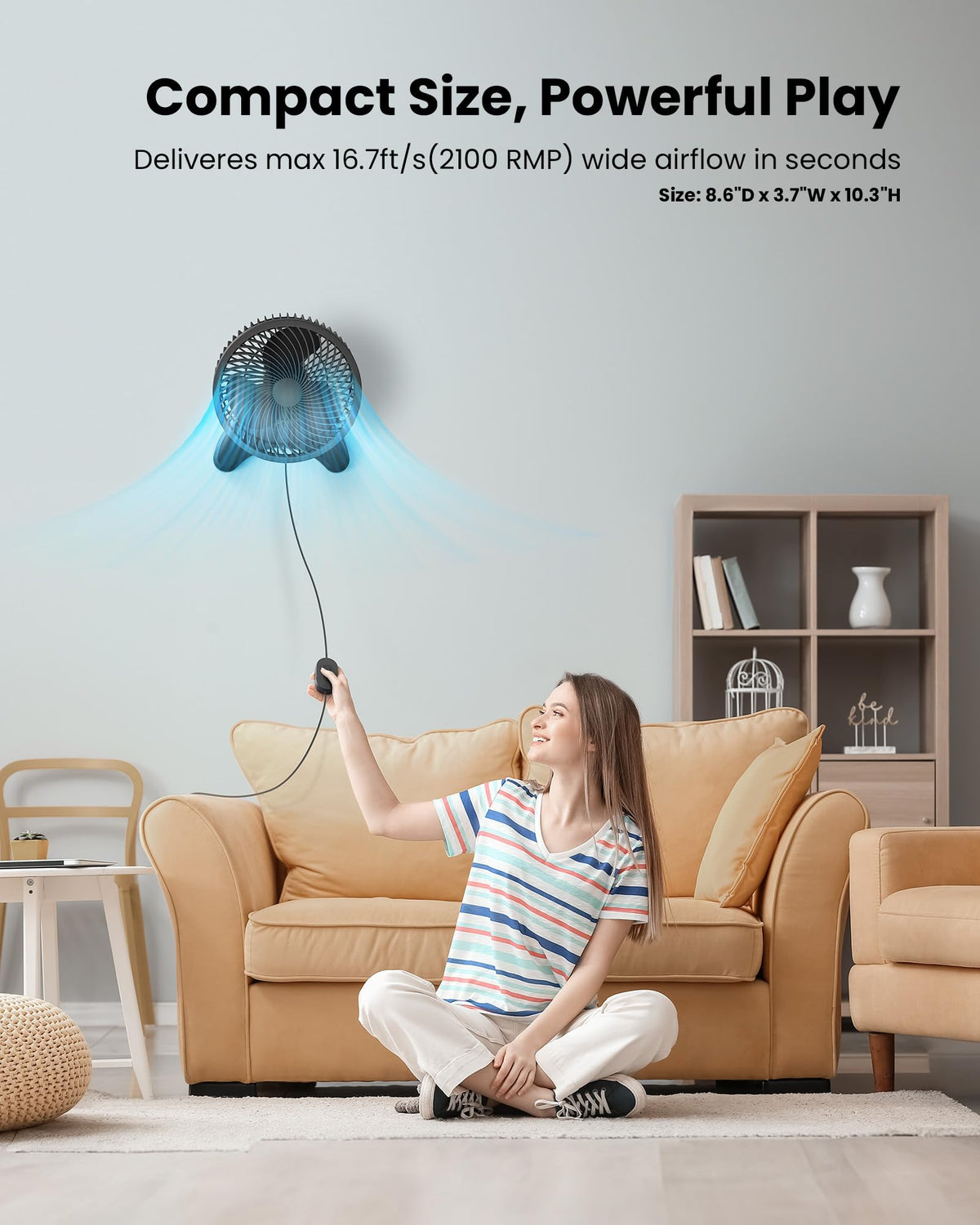 8'' Wall Mount Fan with Timer I432878