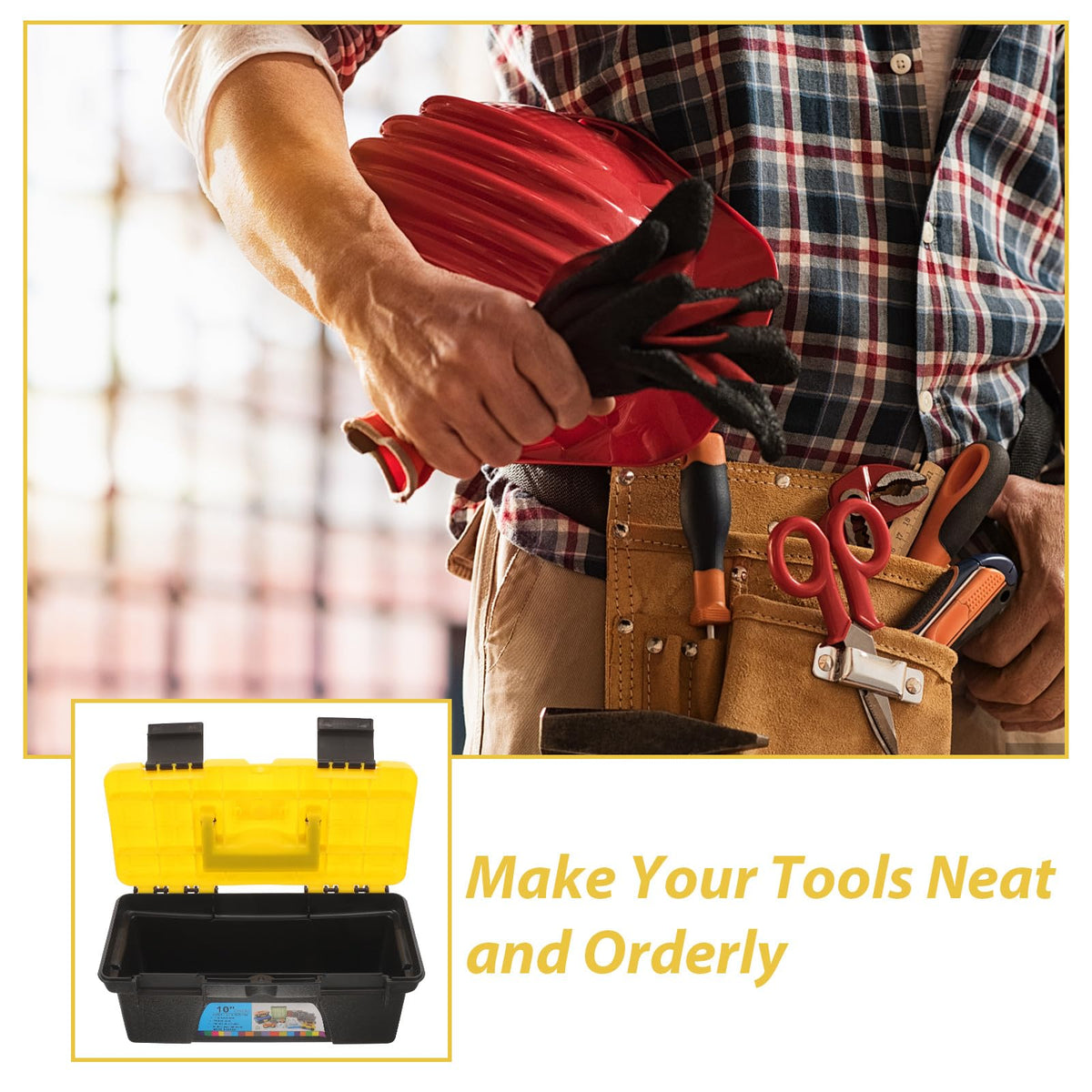 10 Inch Tool Box Organizer Hard Carrying Case P490