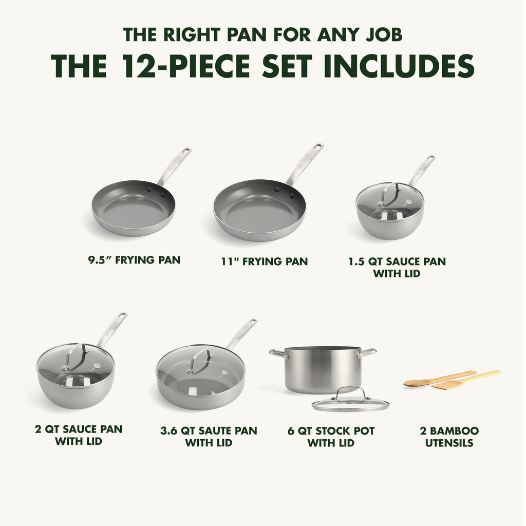 12 Piece Stainless Steel Cookware Set N680754