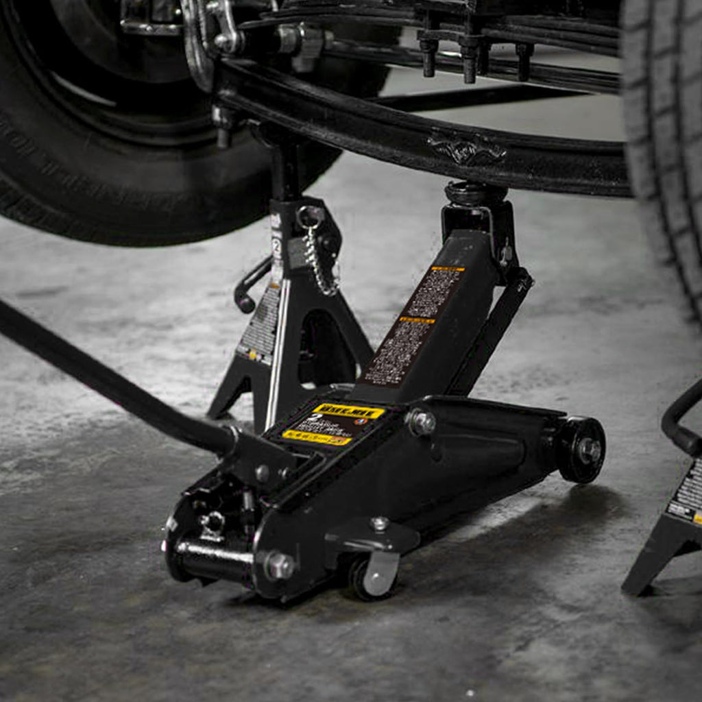 2 Ton Hydraulic Floor Jack, 4000 lbs Low Profile Steel Car Jack, Black I5555