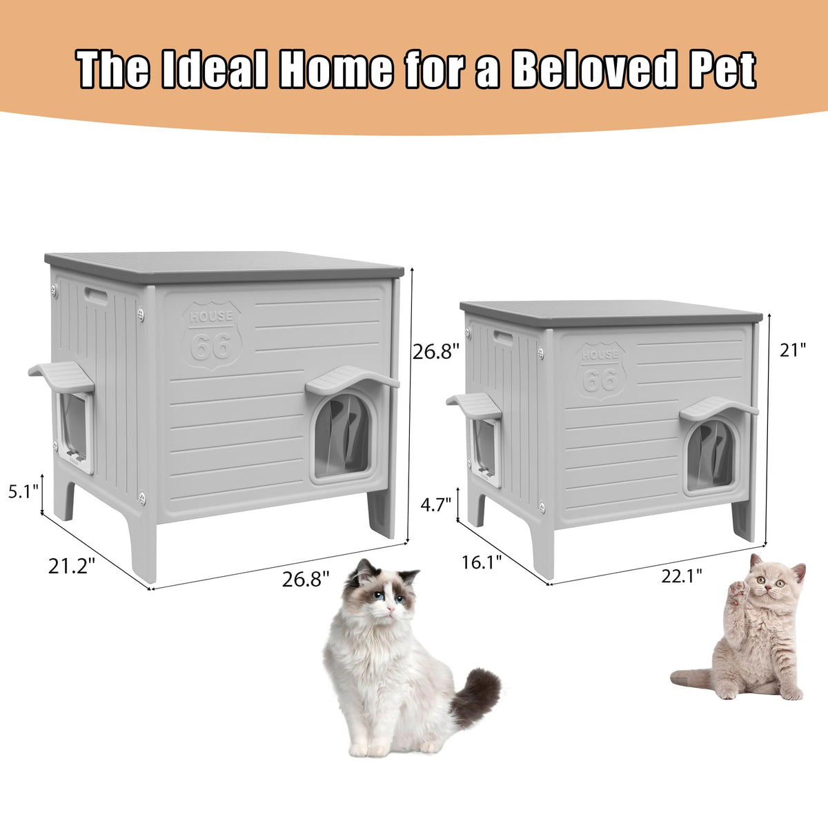 Insulated Heated Cat House W5492