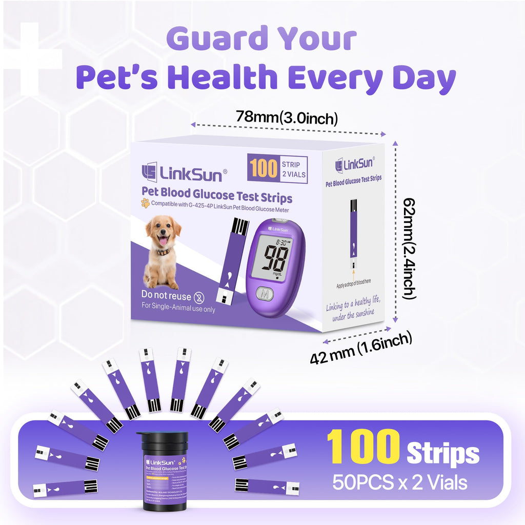 Pet Glucose Test Strip for Dogs & Cats, 100PCS L85132