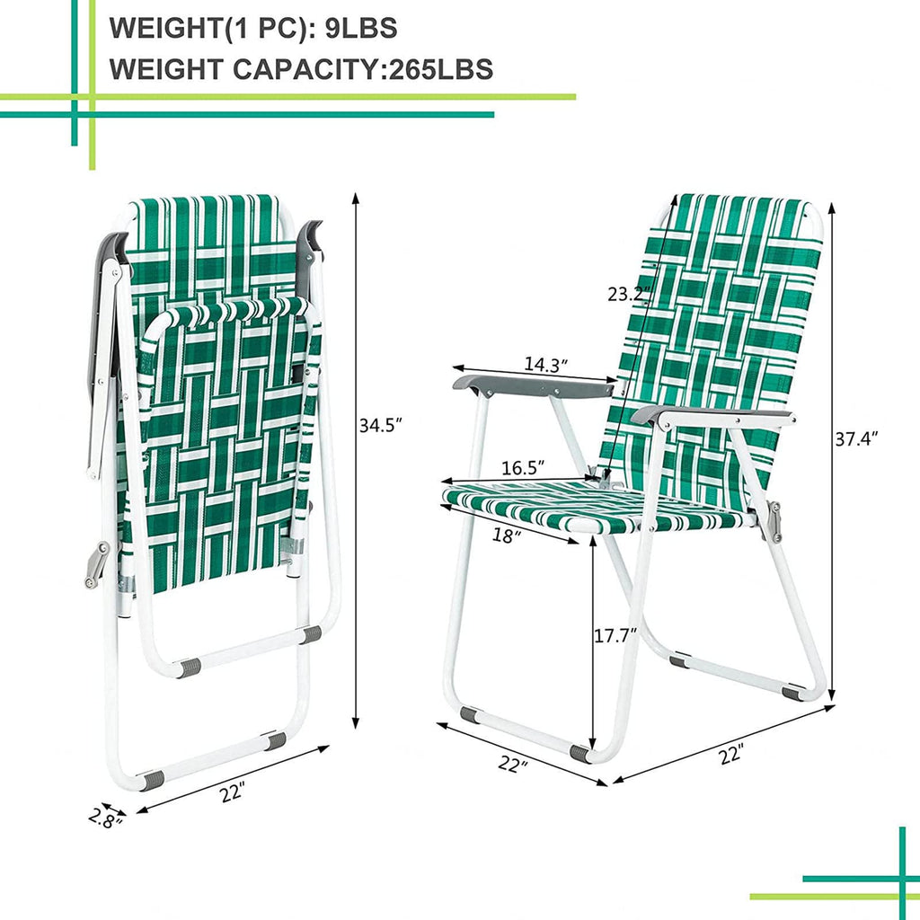 Folding Webbing Chair Set, 2 Pack B7897