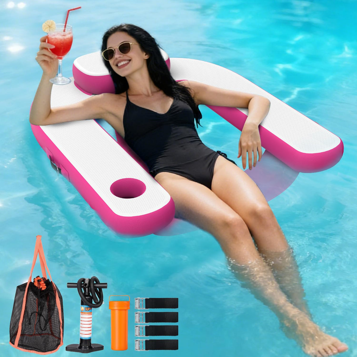 Pool Floats with Cup Holder & Headrest R432974