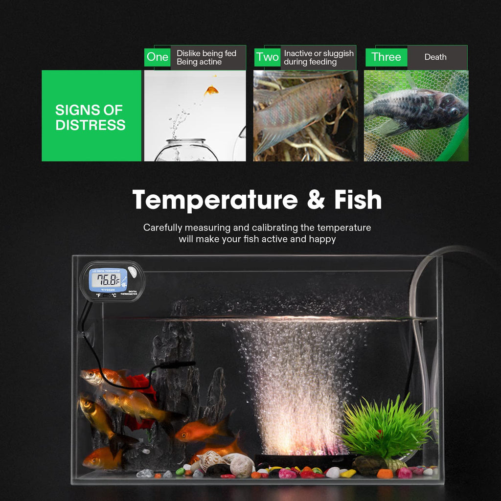 2-Pack LCD Digital Aquarium Thermometer W92294