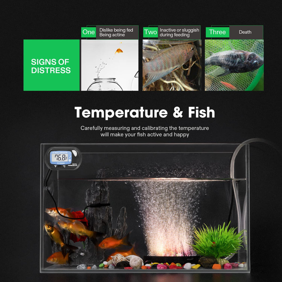2-Pack LCD Digital Aquarium Thermometer W92294