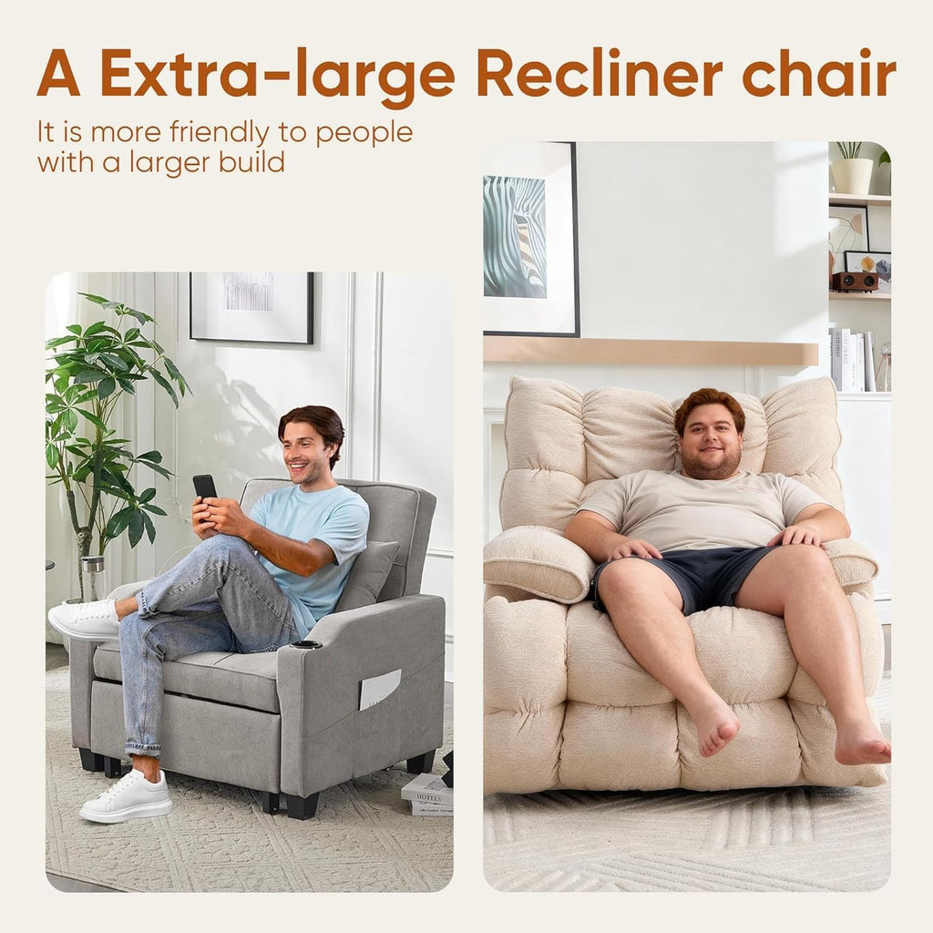 Oversized Swivel Rocker Recliner Chair Z8311