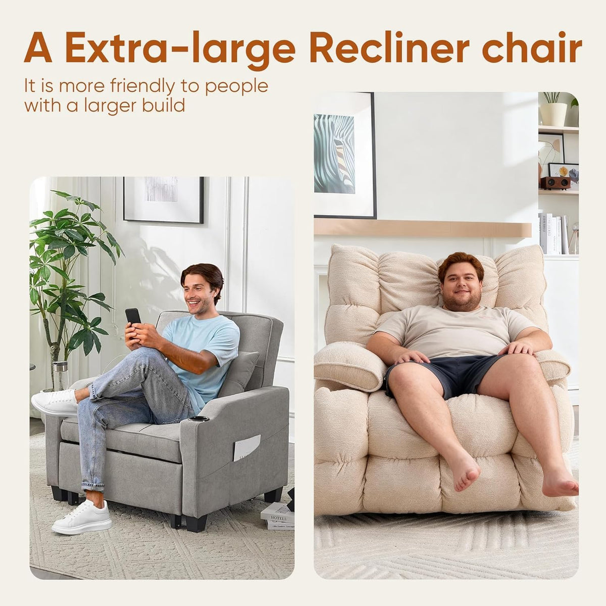 Oversized Swivel Rocker Recliner Chair Z8311