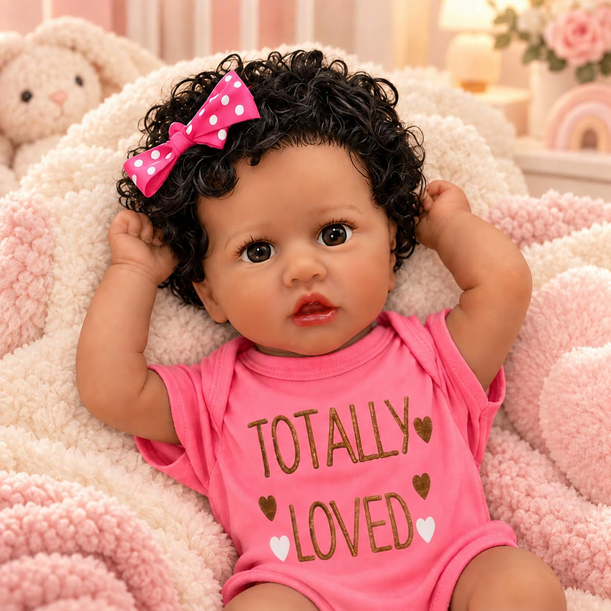 20 Inch Weighted Black Reborn Baby Doll U116