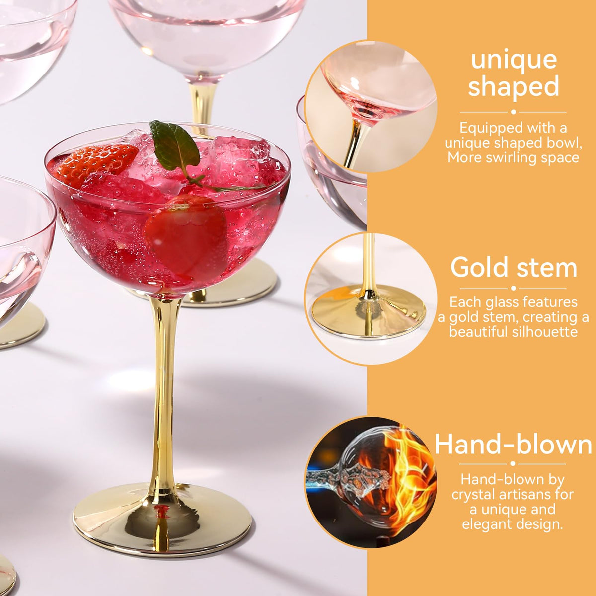 Pink Martini Glasses Set of 6 F2641