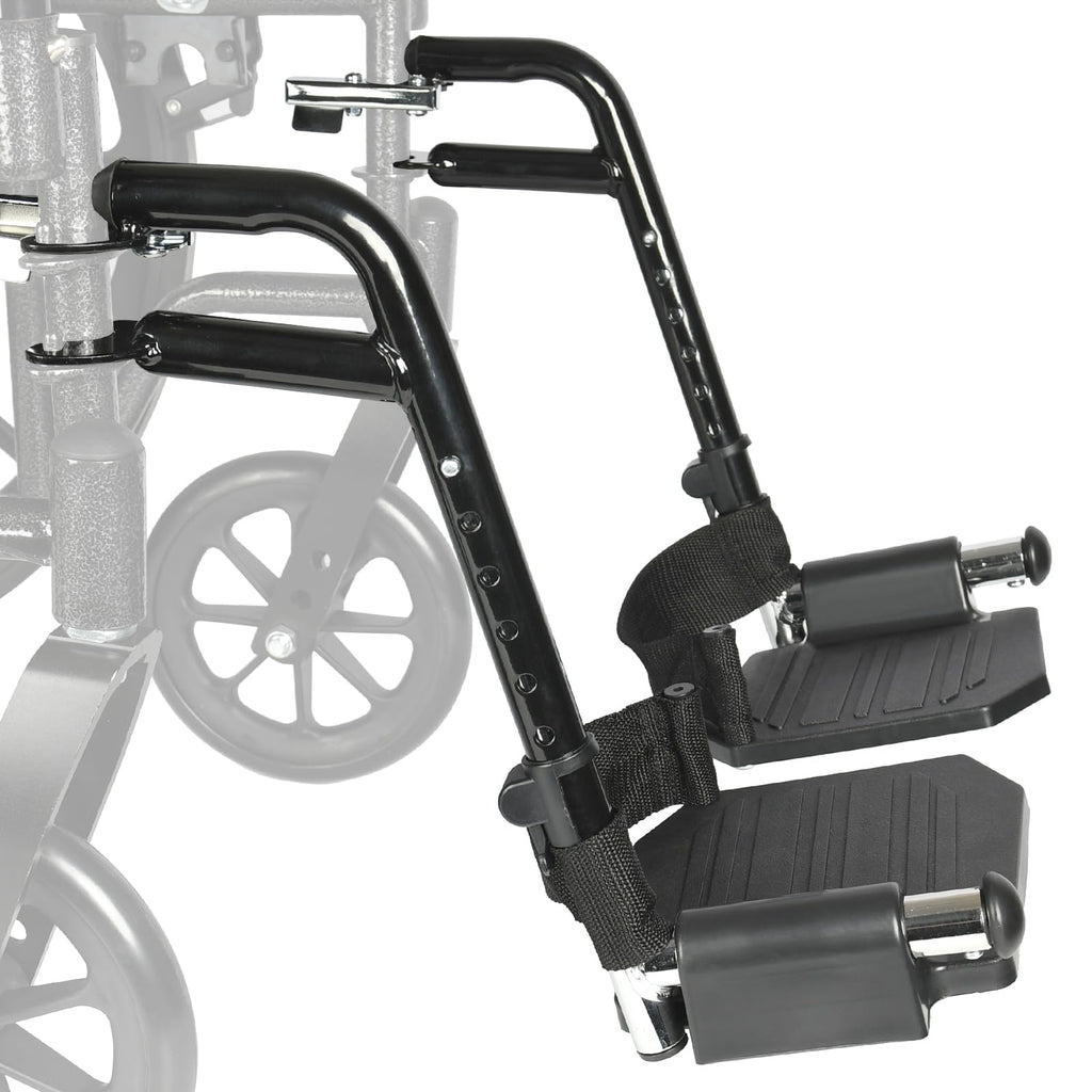 Black Adjustable Foldable Wheelchair Footrest O238