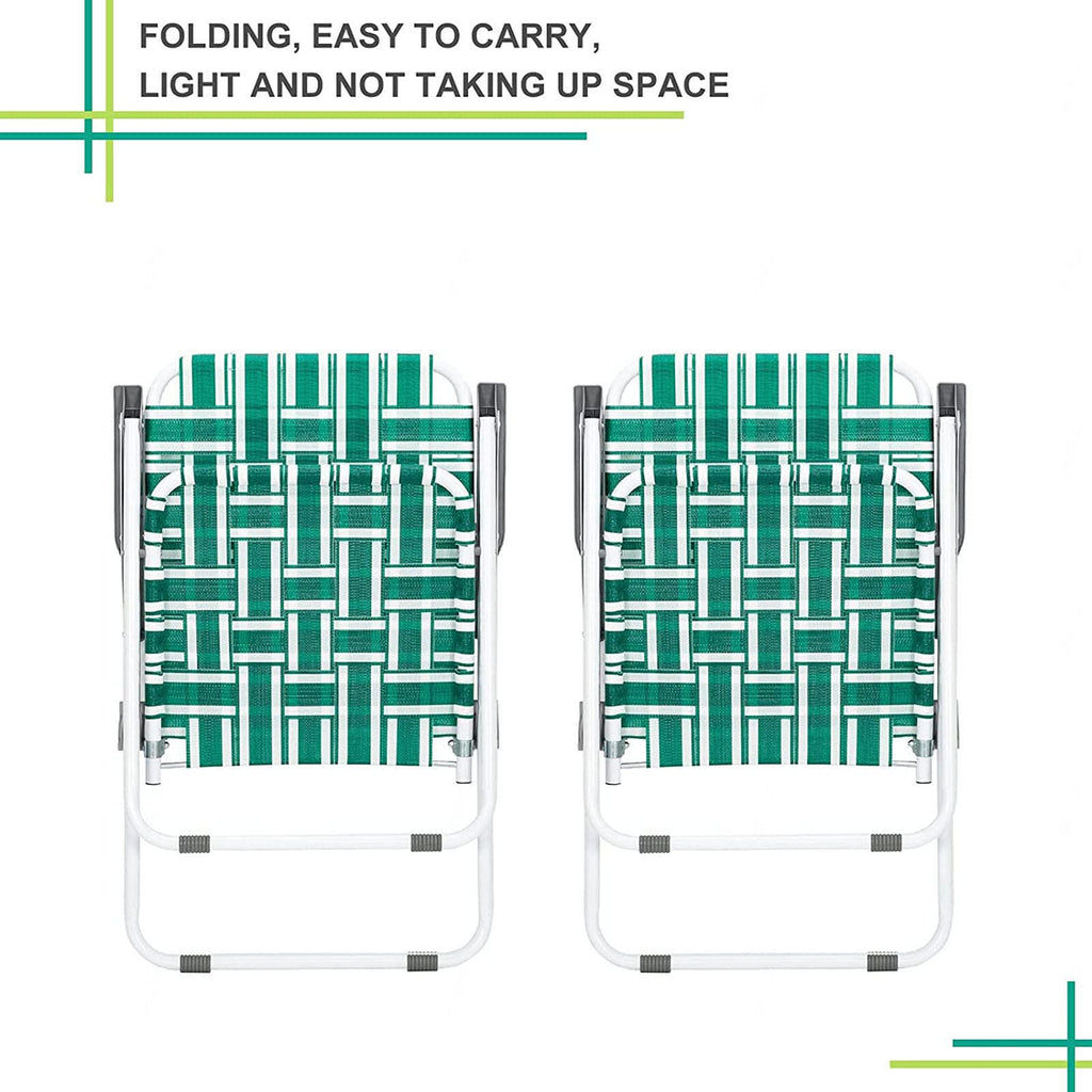 Folding Webbing Chair Set, 2 Pack B7897