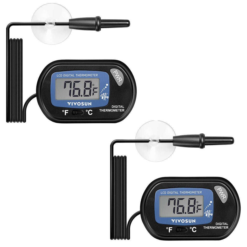 2-Pack LCD Digital Aquarium Thermometer W92294