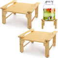 2 Pack Natural Bamboo Beverage Dispenser Stand H8429