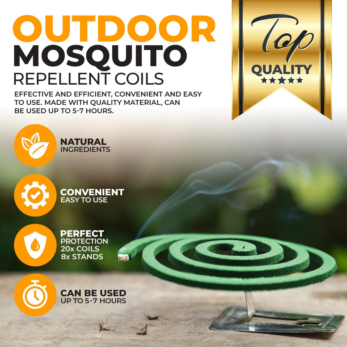 Mosquito Repellent Coils 20 Coils 8 Coil Stands Y560