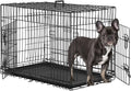 48 Inch Folding Metal Double Door Dog Crate with Divider Panel A893230