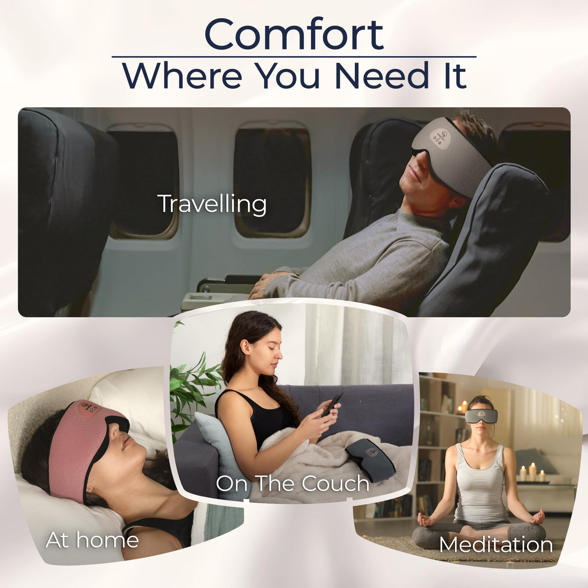 Blackout Sleep Mask with Bluetooth Headphones A6475