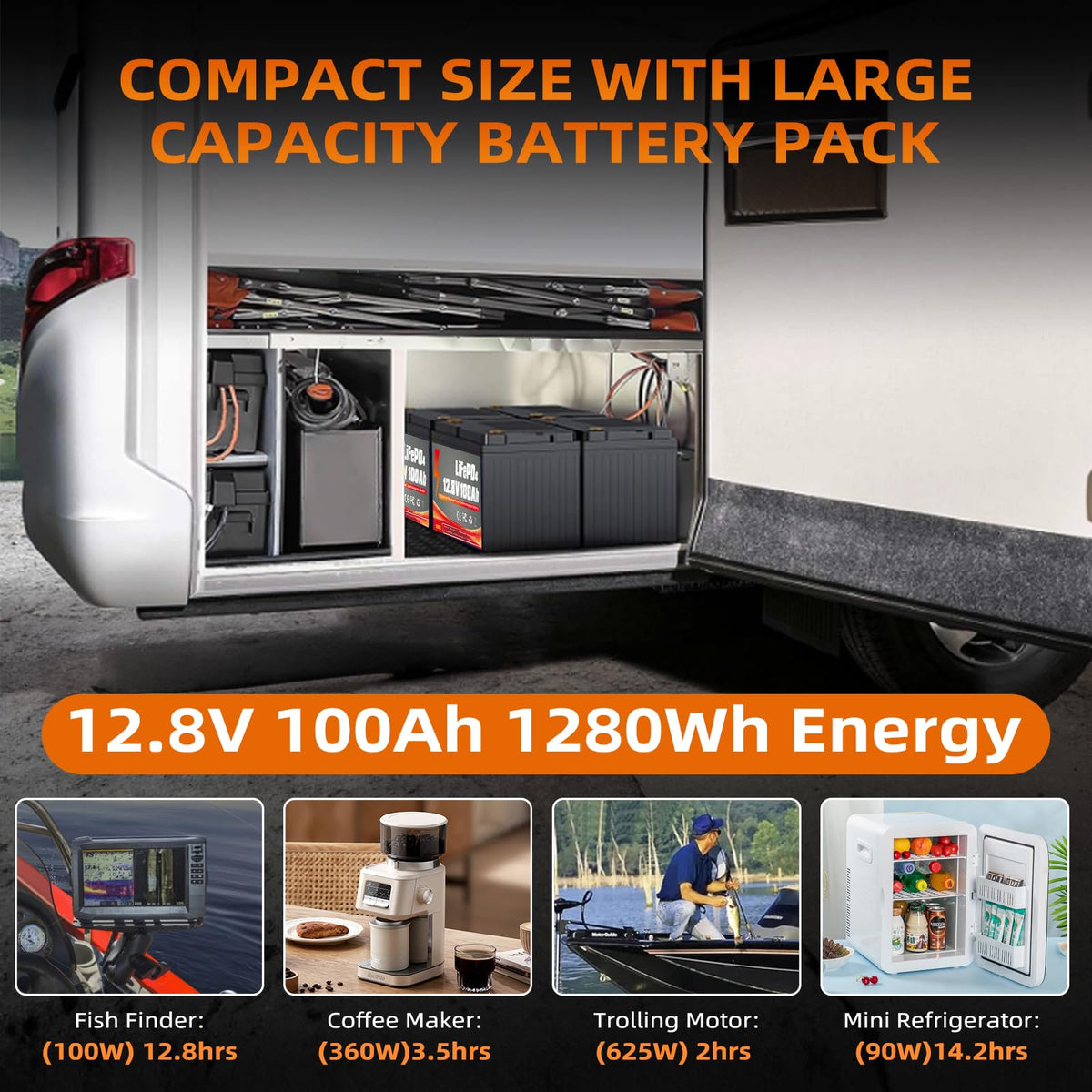 12V 100Ah LiFePO4 Battery A10923